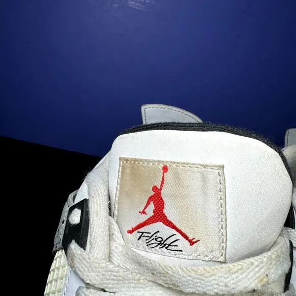 Size 7 - Nike Air Jordan 4 Retro OG BG White Cement 2016 Men's Shoes