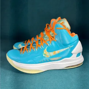 Size 9 - Men’s Nike KD 5 Easter multicolor shoes