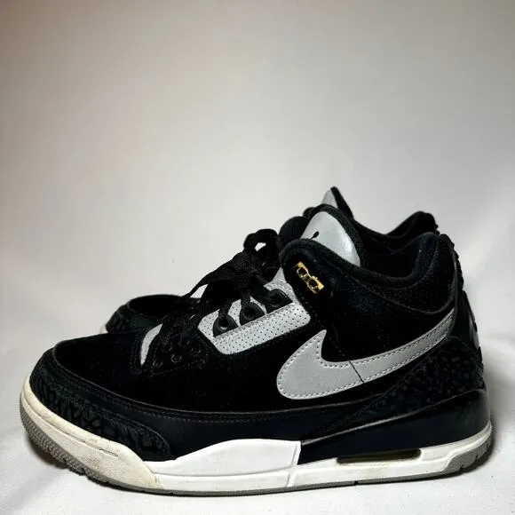 Size 9 - Nike Air Jordan 3 Retro Tinker SP Black Cement Men's Shoes
