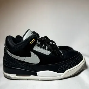 Size 9 - Nike Air Jordan 3 Retro Tinker SP Black Cement Men's Shoes