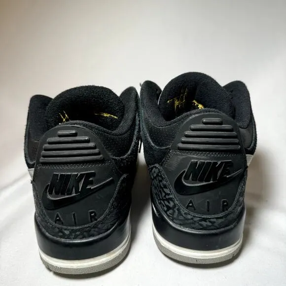 Size 9 - Nike Air Jordan 3 Retro Tinker SP Black Cement Men's Shoes