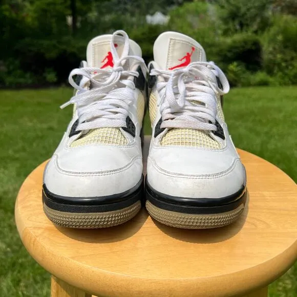 Size 9.5 - Nike Air Jordan 4 Retro White Cement 2012 Men's Shoes