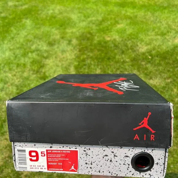 Size 9.5 - Nike Air Jordan 4 Retro White Cement 2012 Men's Shoes
