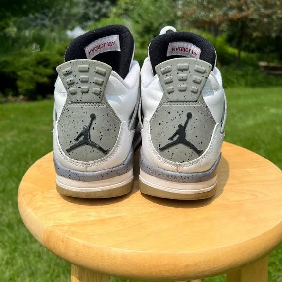Size 9.5 - Nike Air Jordan 4 Retro White Cement 2012 Men's Shoes