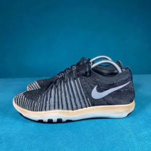 Size 10 - Women’s Nike Free Transform Flyknit black shoes