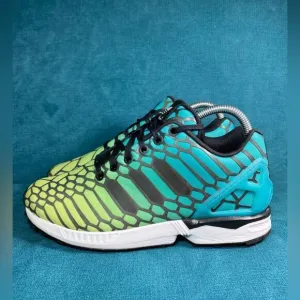 Size 6M/7.5Women - Adidas ZX Flux J green aqua shoes