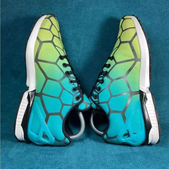 Size 6M/7.5Women - Adidas ZX Flux J green aqua shoes
