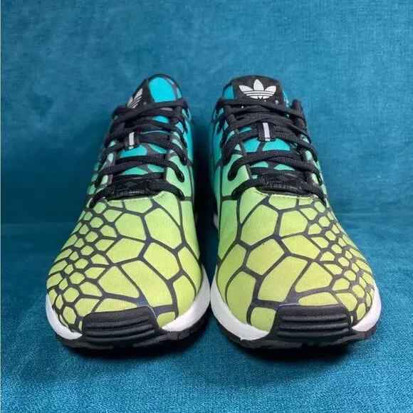 Size 6M/7.5Women - Adidas ZX Flux J green aqua shoes