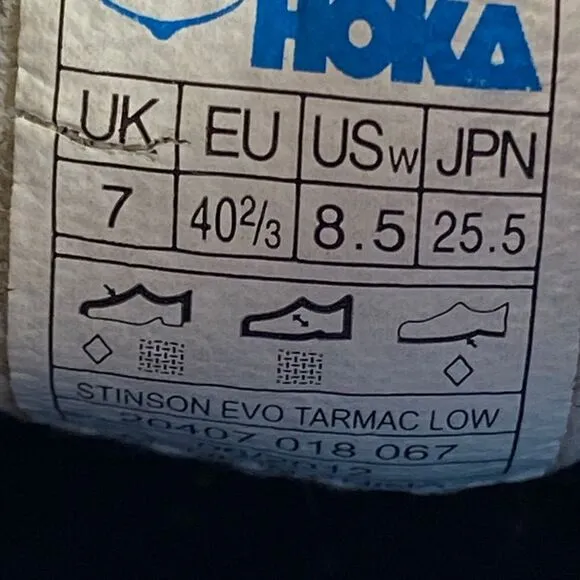 Size 8.5 - Women’s Hoka One Stinson multicolor shoes