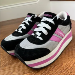 SKECHERS Somethin Else Rare Y2K Platform Sneakers 90s Chunky Vintage Shoes 10