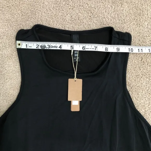 Skims New Black Onyx Smooth Lounge Maxi Dress Open Racer Back Cutout Size 2X