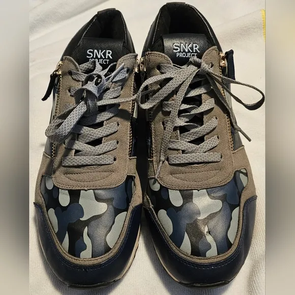 SNKR Project/Sneaker Project Rodeo Sneakers Shoes Blue &amp; Gray Camoflage Men's 14