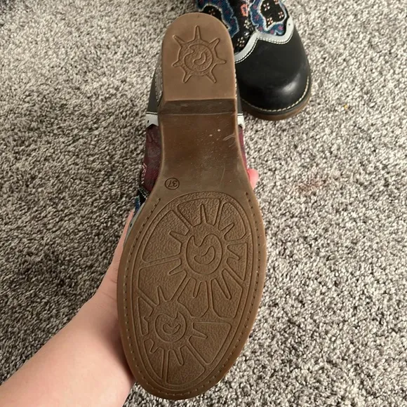 Socofy Paisley Patterned Ankle Boots Size EU 37