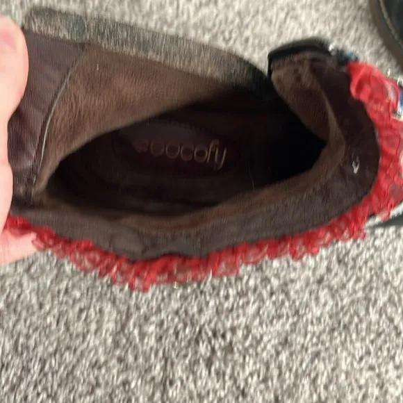 Socofy Paisley Patterned Ankle Boots Size EU 37
