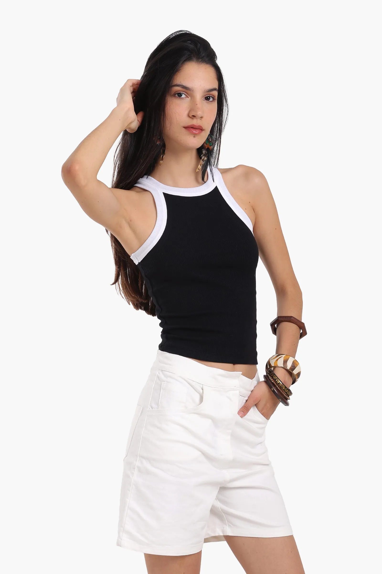 Soft Rib Racer Top