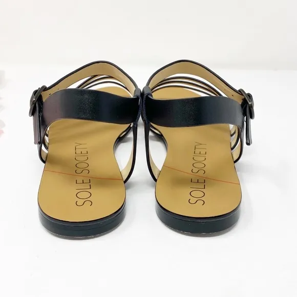 Sole Society Eesha Leather Strappy Sandals NWT 7.5