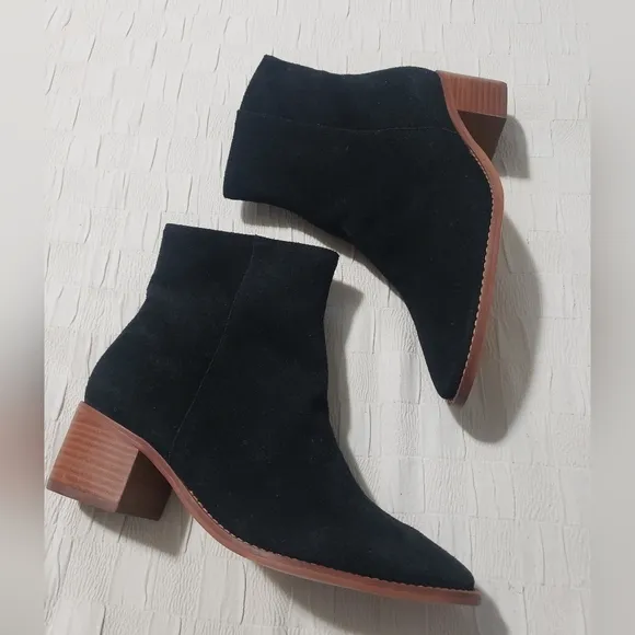 Soludos Women's Greta Bootie Black 100% Suede Size 8