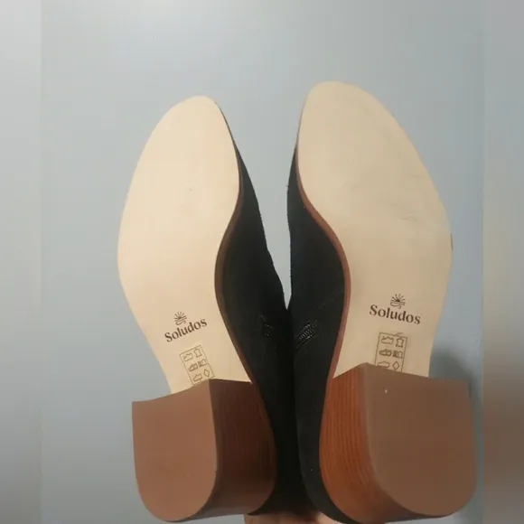 Soludos Women's Greta Bootie Black 100% Suede Size 8