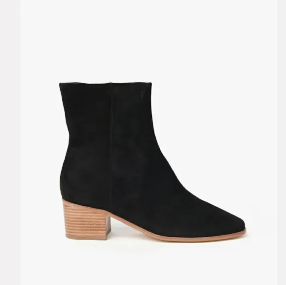 Soludos Women's Greta Bootie Black 100% Suede Size 8