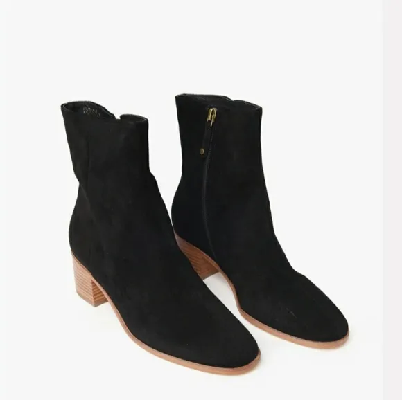 Soludos Women's Greta Bootie Black 100% Suede Size 8