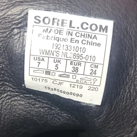 Sorel Blake Lace Up Heeled Boots Gray Black Green Laces Size 7