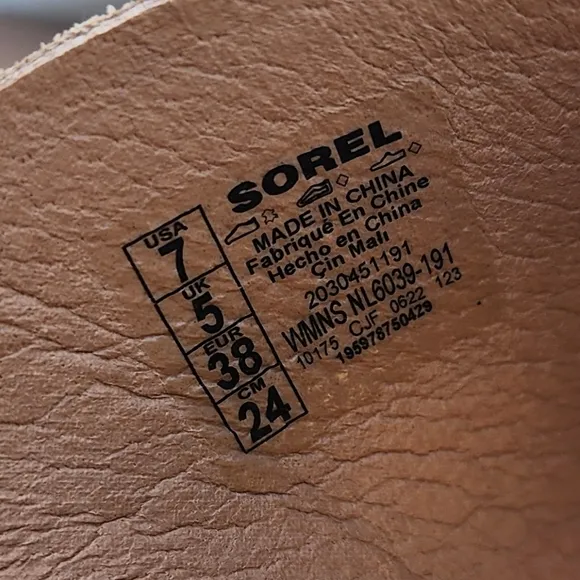 Sorel Cameron platform sandals size 7