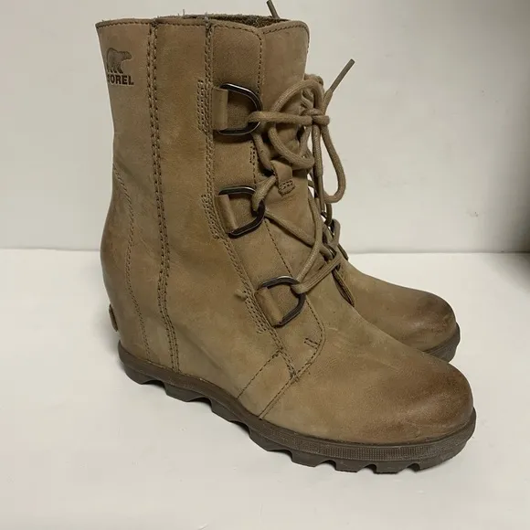 Sorel Joan of Arctic Wedge II Lace-Up Leather Boots Women’s 7
