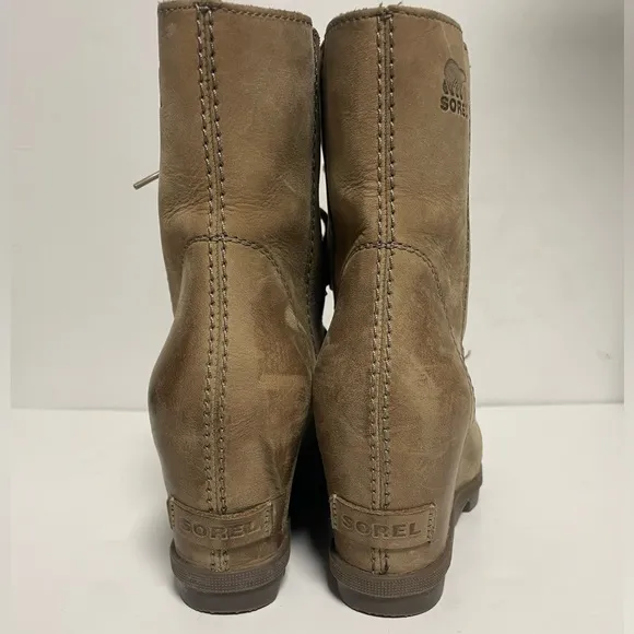 Sorel Joan of Arctic Wedge II Lace-Up Leather Boots Women’s 7