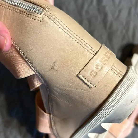 Sorel Leather Joanie II Platform Wedge Sandals 9