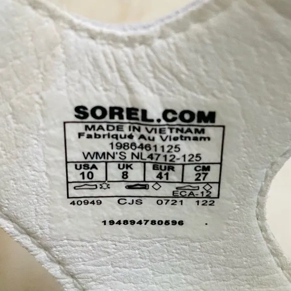 Sorel Roaming Multi-Strap White Leather Foam Footbed Platform Sandals size 10