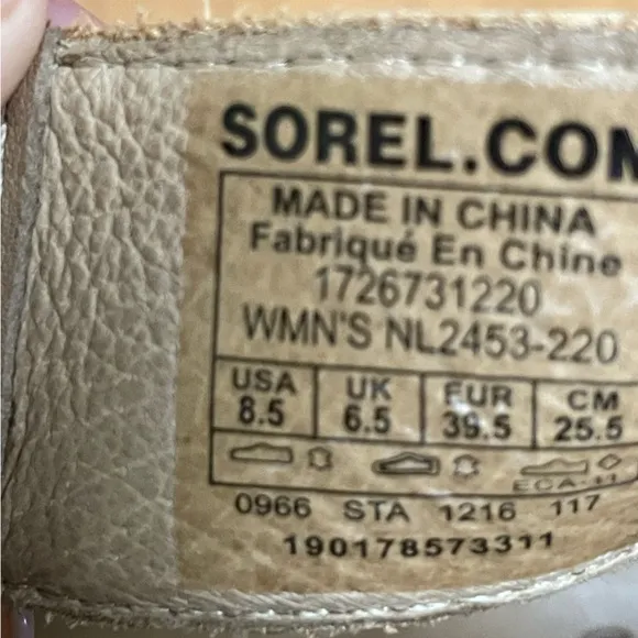 Sorel Women Joanie Ankle Leather Camel Lace Up Open Toe Wedge Sandals 8.5