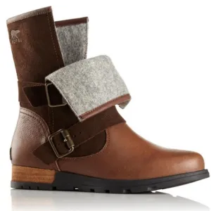 Sorel Women S Major Moto Boot in Brown Leather.