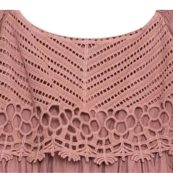 Speechless Kids Wanderer Mauve Size 16 NWT Flutter Sleeve Boho Tiered SunDress