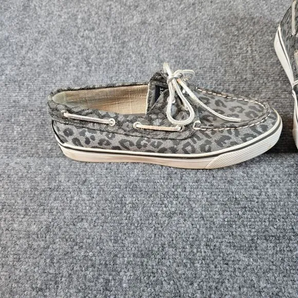 Sperry Top Sider‎ women leopard silver gray size 7