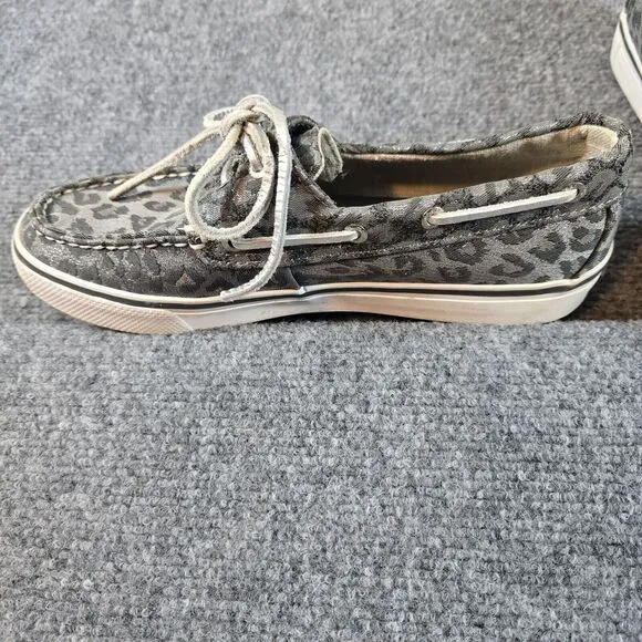 Sperry Top Sider‎ women leopard silver gray size 7