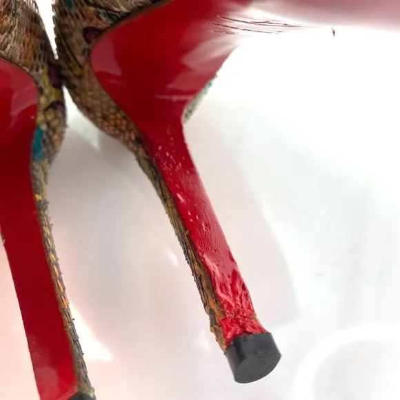 🌷❤️‍🔥SPRING SALE 🔥 FINAL PRICE🌷💥Christian Louboutin Bianca 140 Python 36