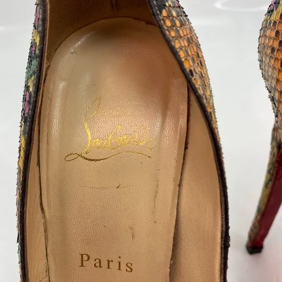 🌷❤️‍🔥SPRING SALE 🔥 FINAL PRICE🌷💥Christian Louboutin Bianca 140 Python 36