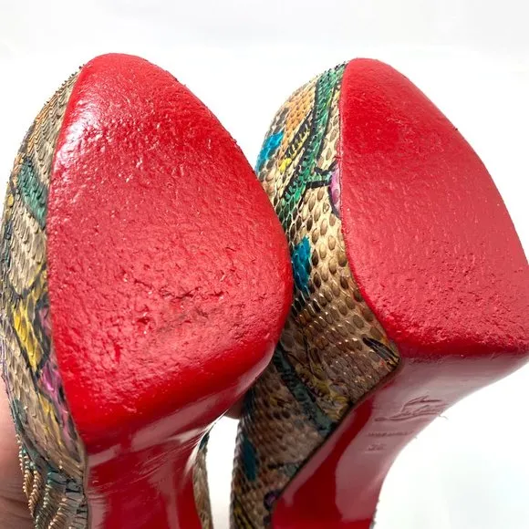 🌷❤️‍🔥SPRING SALE 🔥 FINAL PRICE🌷💥Christian Louboutin Bianca 140 Python 36