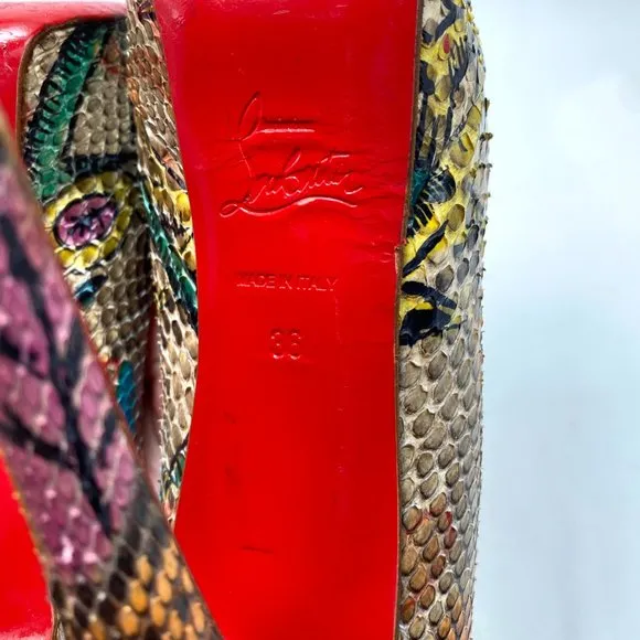 🌷❤️‍🔥SPRING SALE 🔥 FINAL PRICE🌷💥Christian Louboutin Bianca 140 Python 36