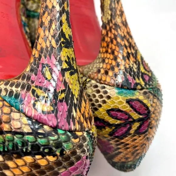 🌷❤️‍🔥SPRING SALE 🔥 FINAL PRICE🌷💥Christian Louboutin Bianca 140 Python 36