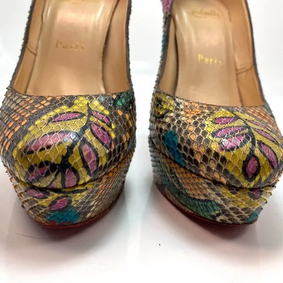 🌷❤️‍🔥SPRING SALE 🔥 FINAL PRICE🌷💥Christian Louboutin Bianca 140 Python 36