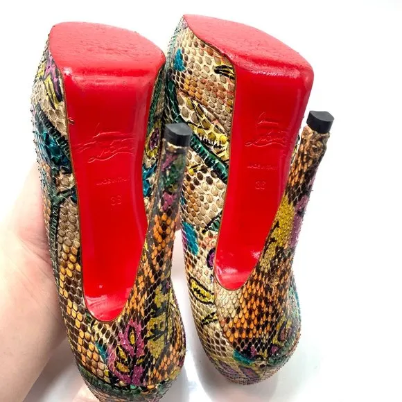 🌷❤️‍🔥SPRING SALE 🔥 FINAL PRICE🌷💥Christian Louboutin Bianca 140 Python 36