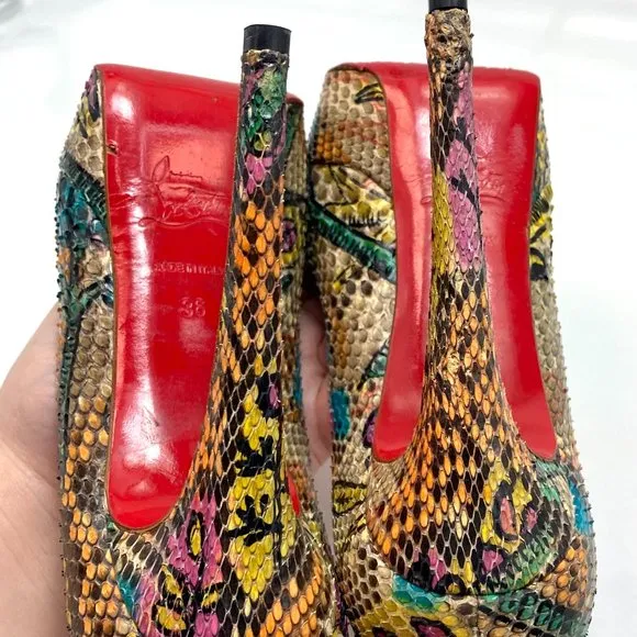 🌷❤️‍🔥SPRING SALE 🔥 FINAL PRICE🌷💥Christian Louboutin Bianca 140 Python 36