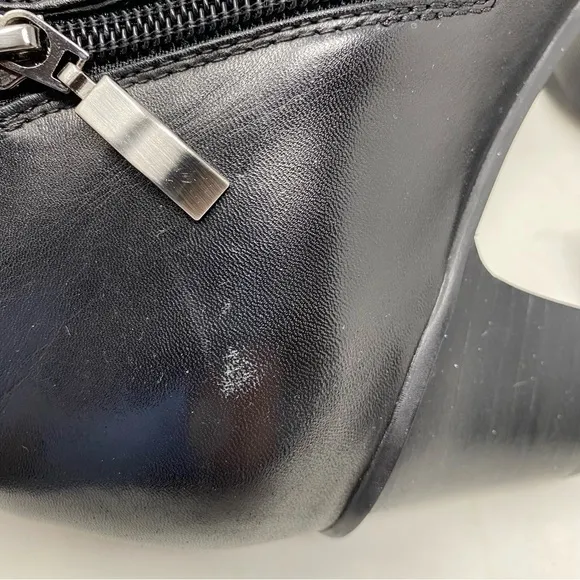 Spring Step Azurro Black Leather booties