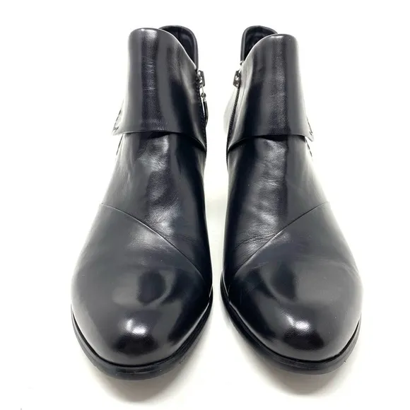Spring Step Azurro Black Leather booties