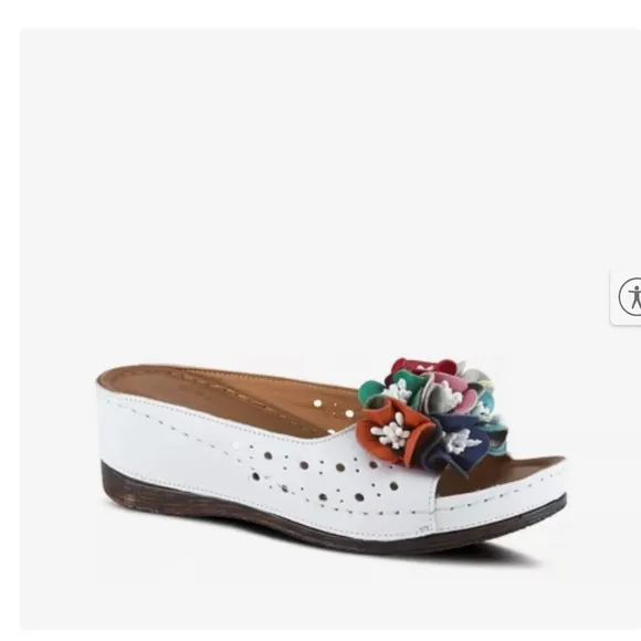 Spring Step Flowerchild Wedge Sandal Wedge Sandals Sz 37 US 7 boho floral