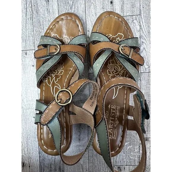 SPRING STEP‎ L''ARTISE SYVIE SANDALS Size US 10.5 / EUR 41 Boho Art To Wear