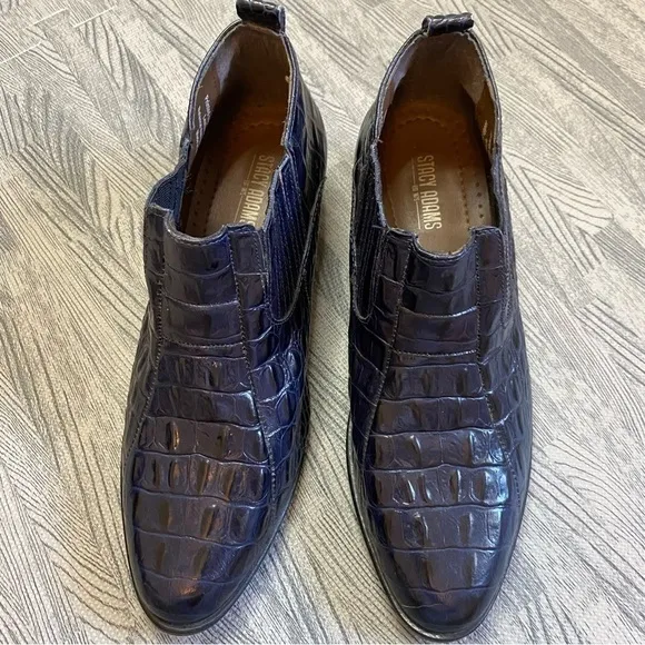 Stacy Adams “Sandino” Crocodile Embossed Boots