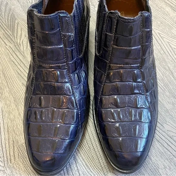 Stacy Adams “Sandino” Crocodile Embossed Boots