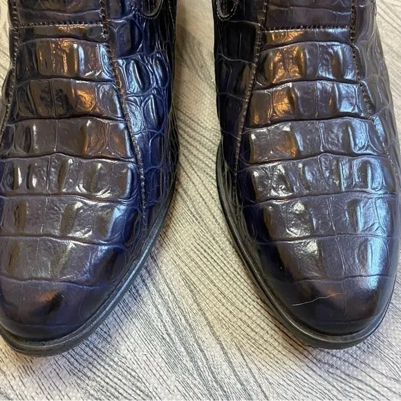 Stacy Adams “Sandino” Crocodile Embossed Boots